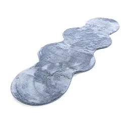 Falowany Dywan Chodnikowy - Aranga Super Soft Fur (stalowy niebieski)