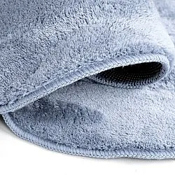 Falowany Dywan Chodnikowy - Aranga Super Soft Fur (stalowy niebieski)