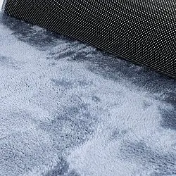 Falowany Dywan Chodnikowy - Aranga Super Soft Fur (stalowy niebieski)
