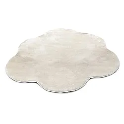 Okrągły Falowany Dywan - Aranga Super Soft Fur (beżowy)