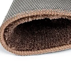 Okrągły Falowany Dywan - Aranga Super Soft Fur (ciemny brąz)