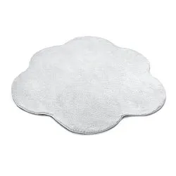 Okrągły Falowany Dywan - Aranga Super Soft Fur (biały)