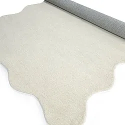 Falisty dywan wełniany - Diu Hand Tufted Wool Premium (biały)