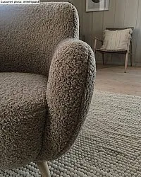 Okrągły dywan - Avafors Wool Bubble (beżowy)