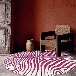 Okrągły dywan - Zebra (różowy)