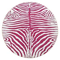 Okrągły dywan - Zebra (różowy)