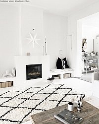 Dywany shaggy - Akita (czarny/biały)