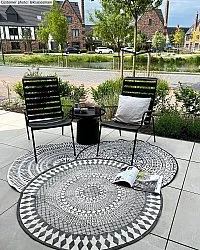Okrągły dywan - Marrakech (okrągły) (czarny/biały/szary)