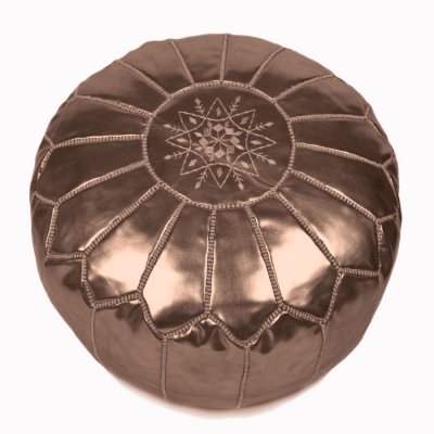 Sittpuff - Marockansk läderpuff (brons)