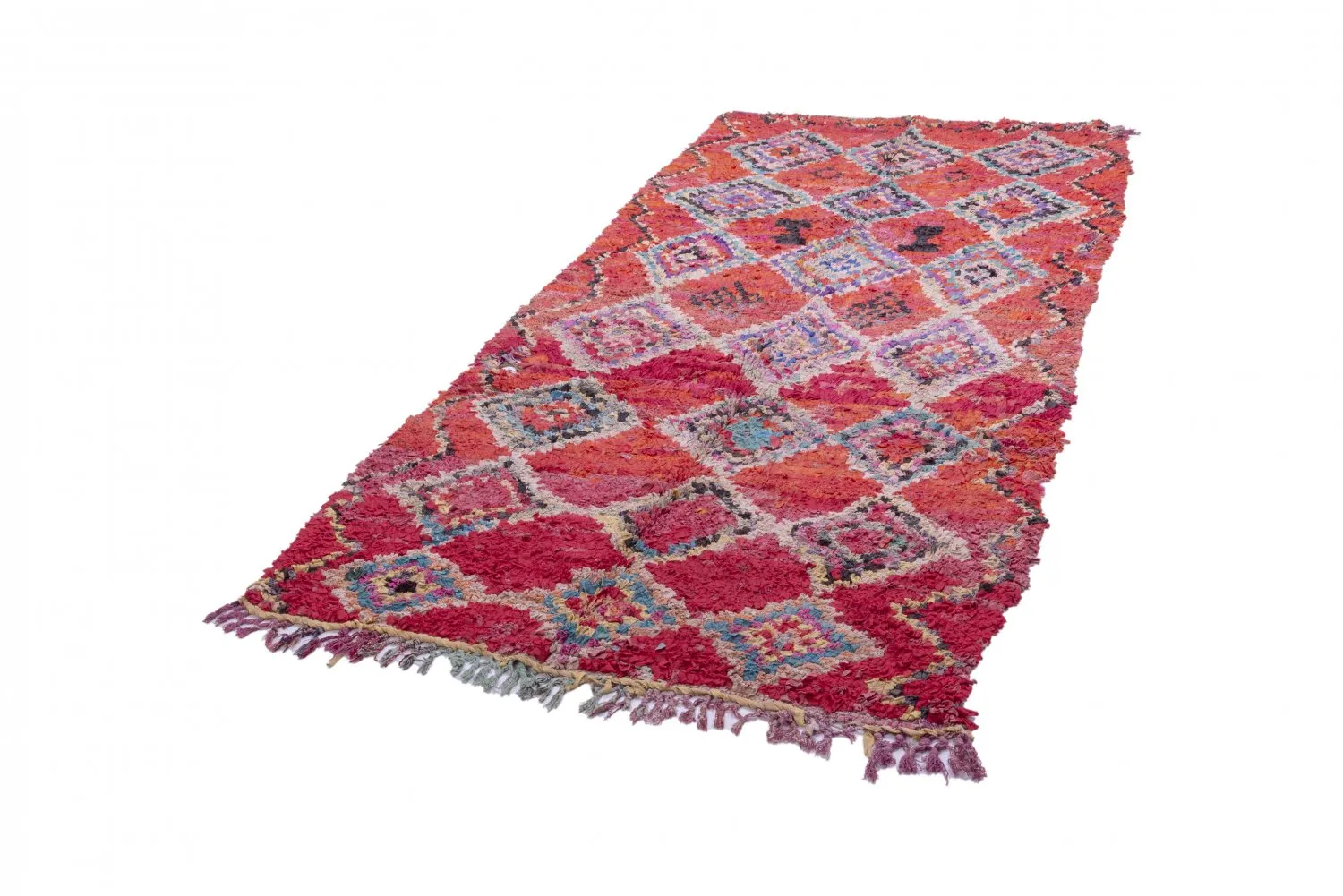 Berberyjskie Dywany Boucherouite Z Maroka 260 x 130 cm
