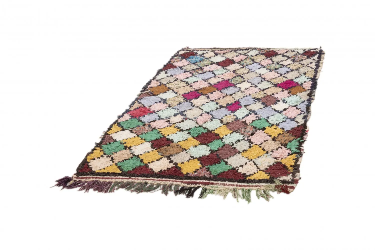 Berberyjskie Dywany Boucherouite Z Maroka 195 x 120 cm