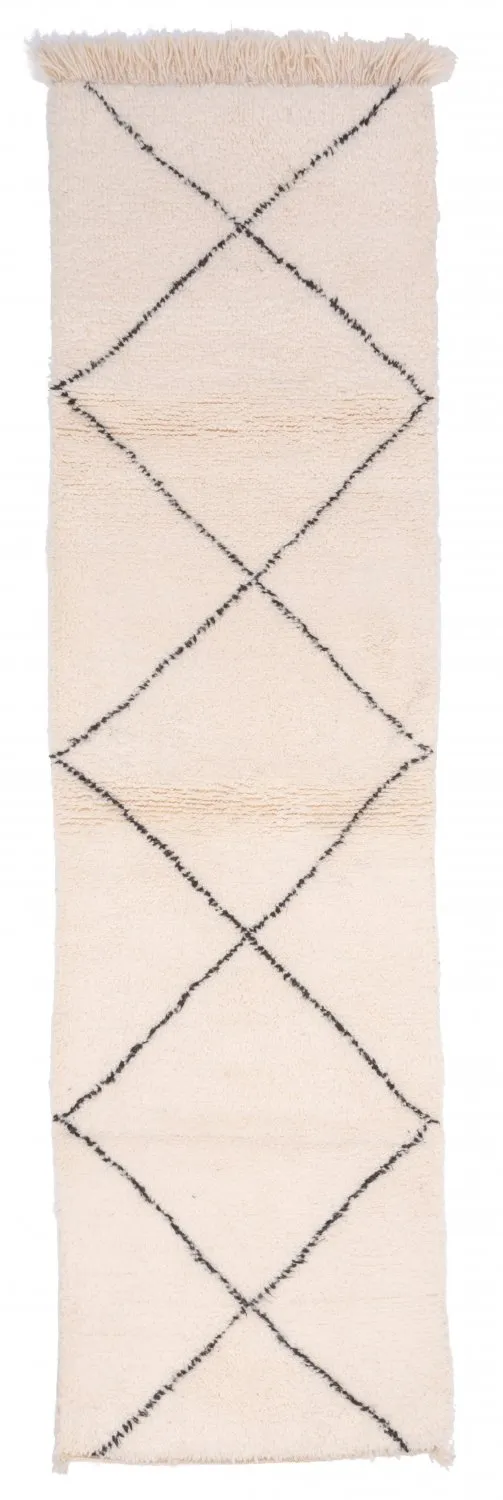 Berberyjskie Dywany Beni Ourain z Maroka 305 x 85 cm