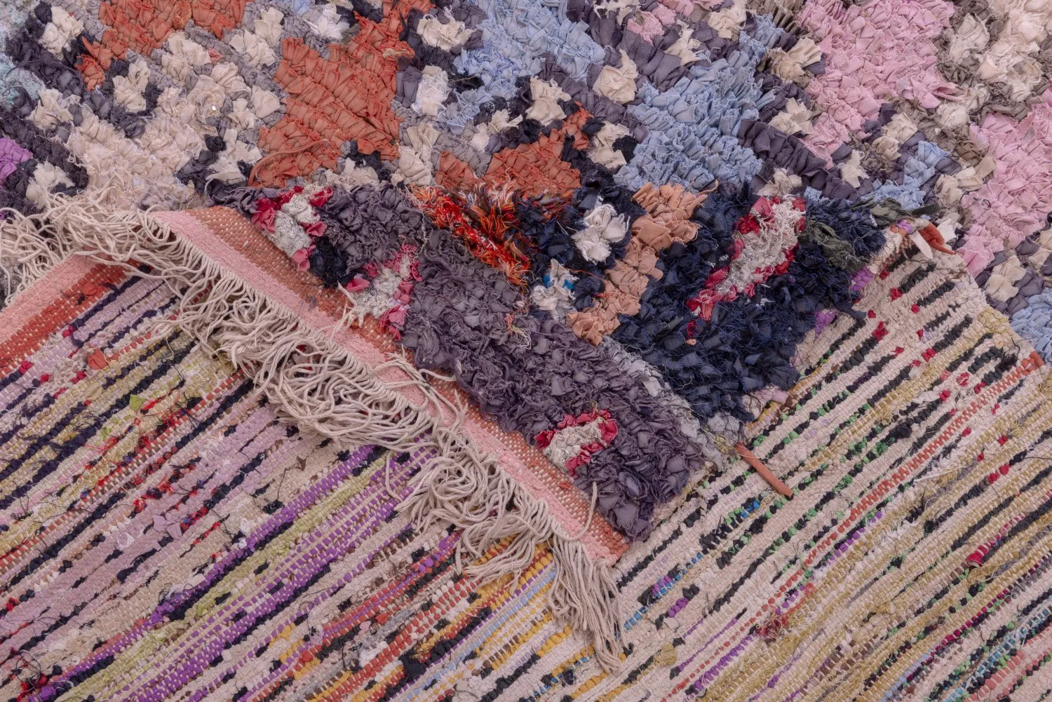 Berberyjskie Dywany Boucherouite Z Maroka 270 x 145 cm