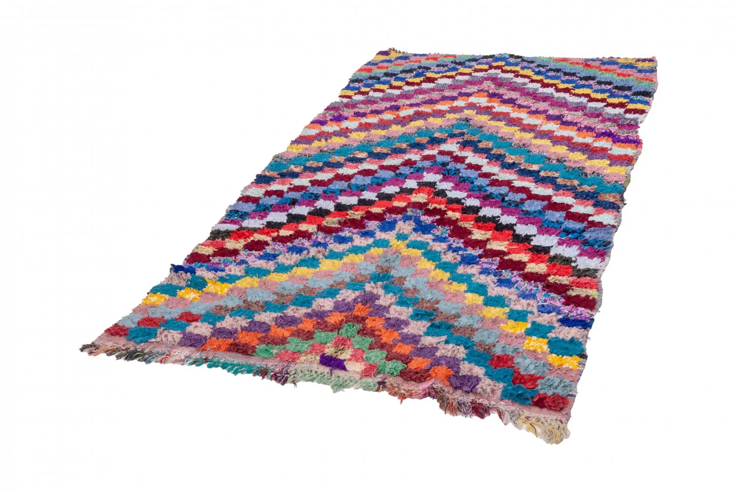 Berberyjskie Dywany Boucherouite Z Maroka 245 x 125 cm