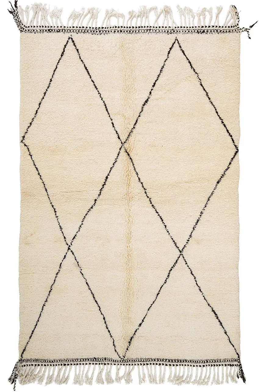 Berberyjskie Dywany Beni Ourain z Maroka 165 x 260 cm