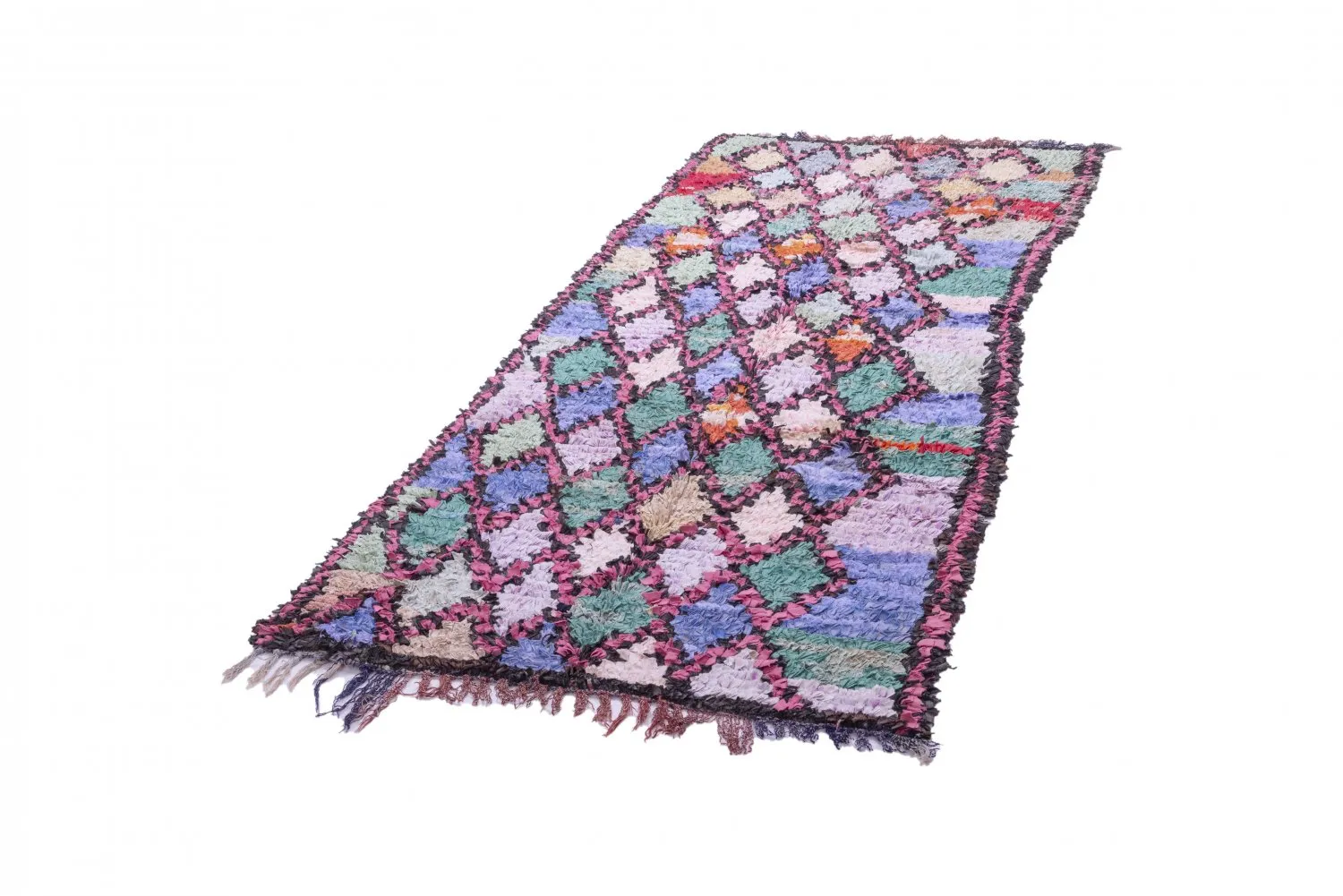 Berberyjskie Dywany Boucherouite Z Maroka 245 x 100 cm