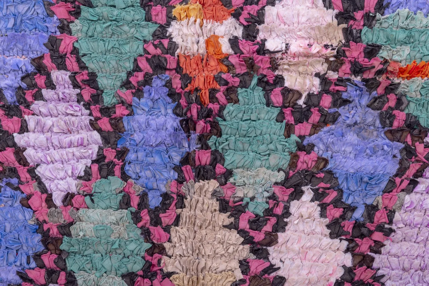 Berberyjskie Dywany Boucherouite Z Maroka 245 x 100 cm