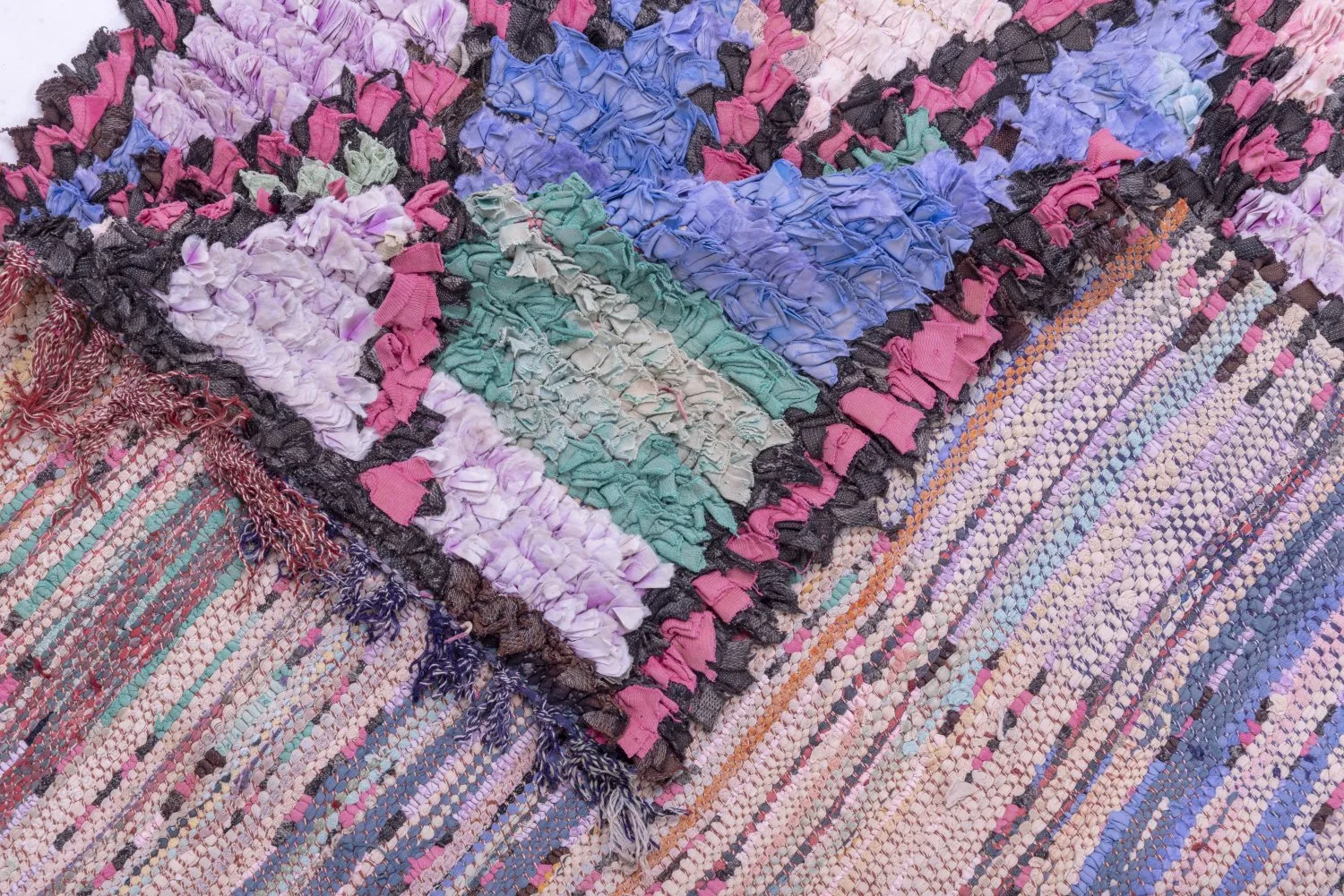 Berberyjskie Dywany Boucherouite Z Maroka 245 x 100 cm