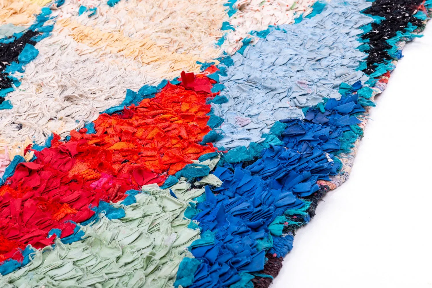 Berberyjskie Dywany Boucherouite Z Maroka 200 x 130 cm