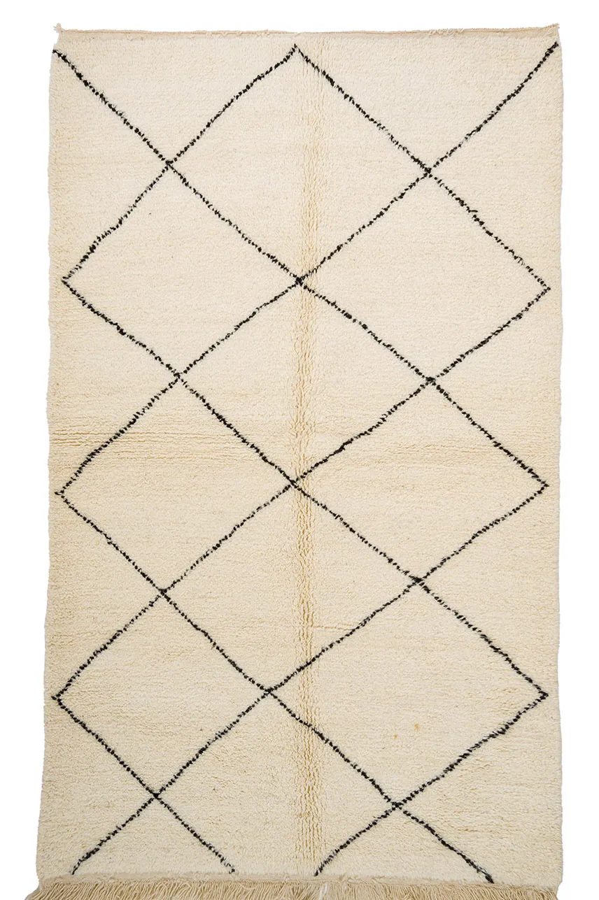 Berberyjskie Dywany Beni Ourain z Maroka 155 x 275 cm
