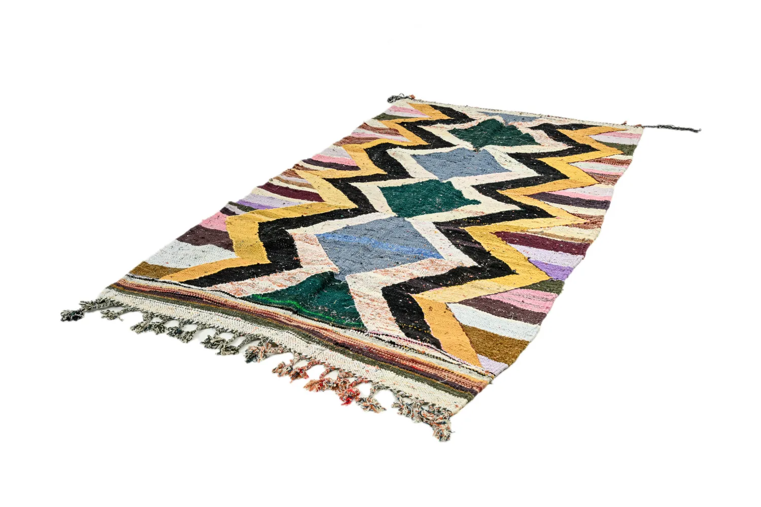 Berberyjskie Dywany Boucherouite Z Maroka 135 x 260 cm
