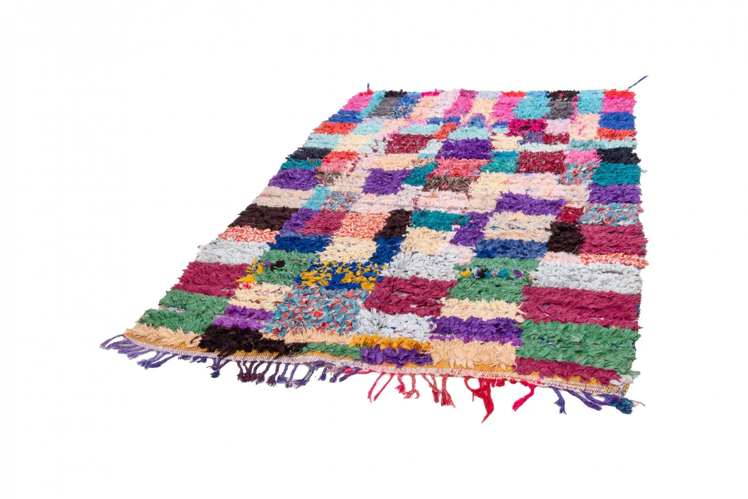 Berberyjskie Dywany Boucherouite Z Maroka 210 x 150 cm