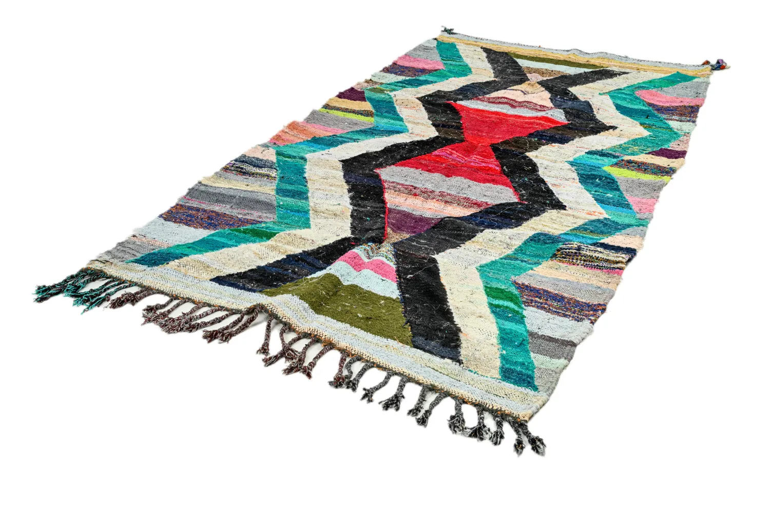 Berberyjskie Dywany Boucherouite Z Maroka 140 x 260 cm
