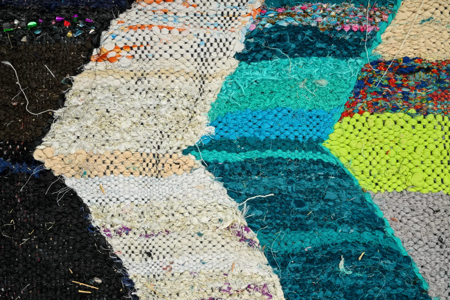 Berberyjskie Dywany Boucherouite Z Maroka 140 x 260 cm
