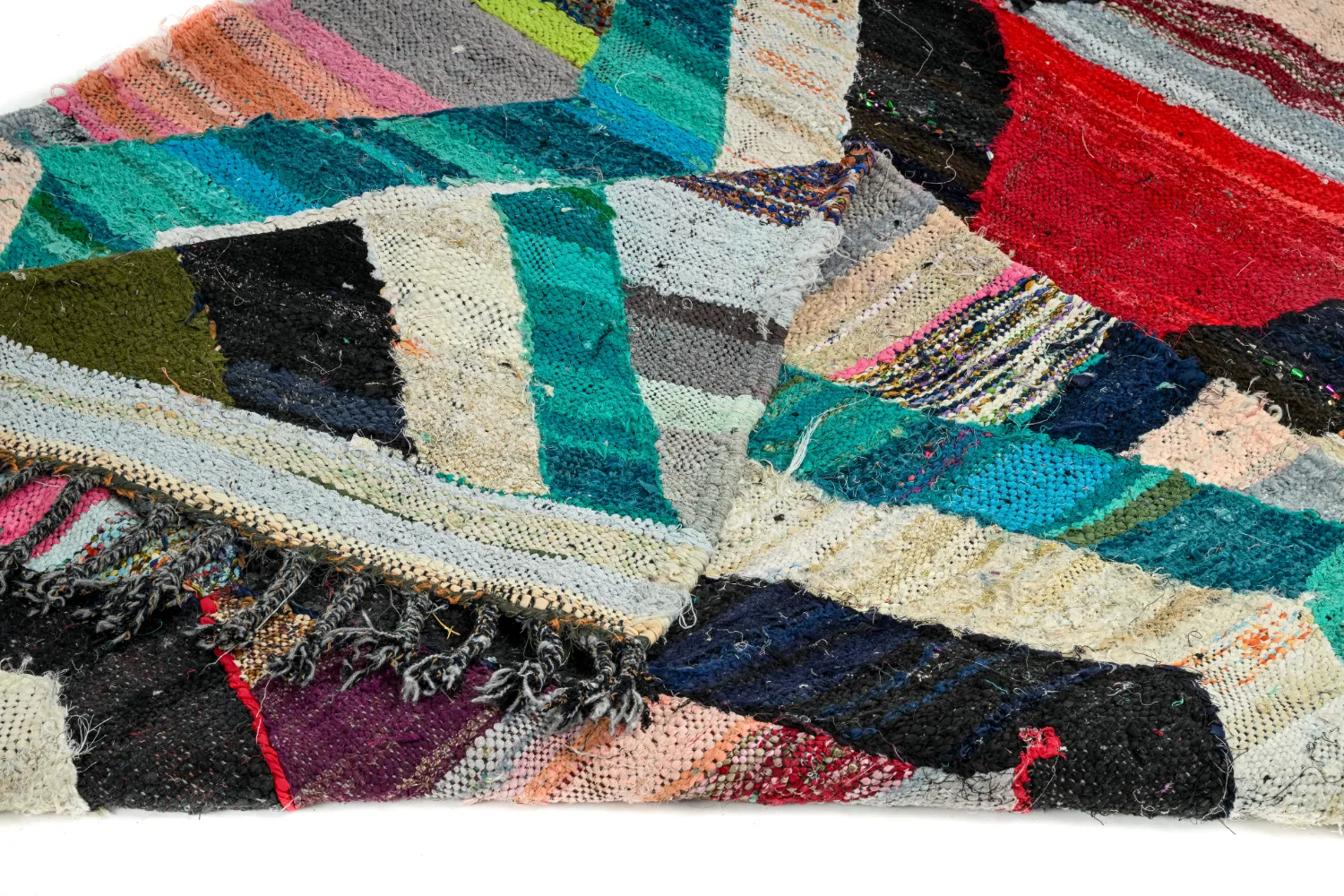 Berberyjskie Dywany Boucherouite Z Maroka 140 x 260 cm