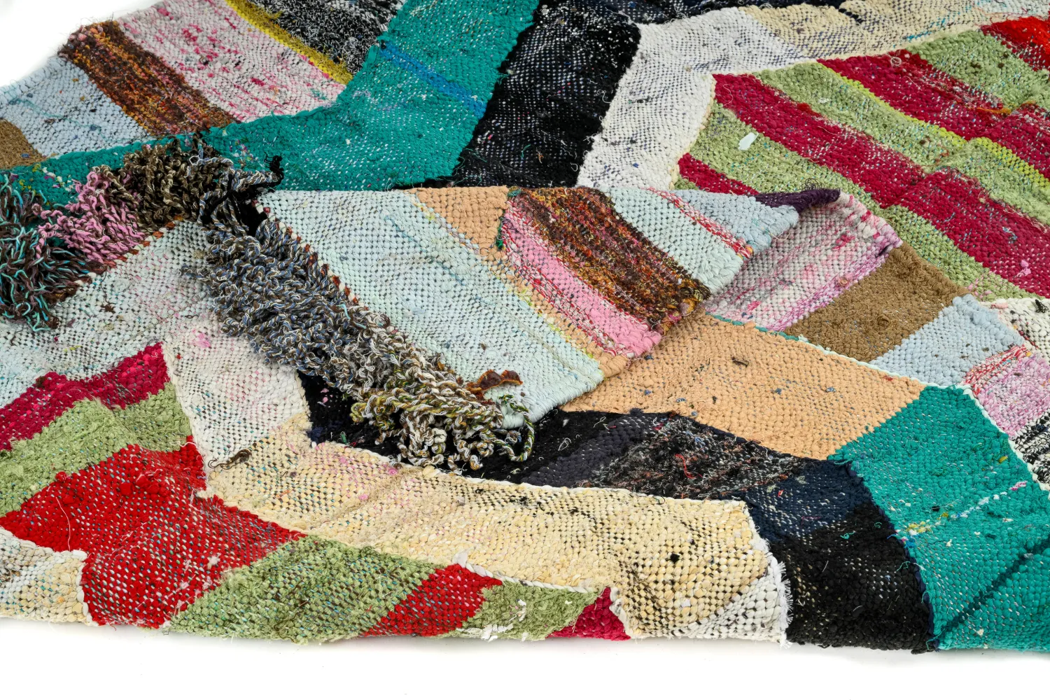 Berberyjskie Dywany Boucherouite Z Maroka 140 x 265 cm