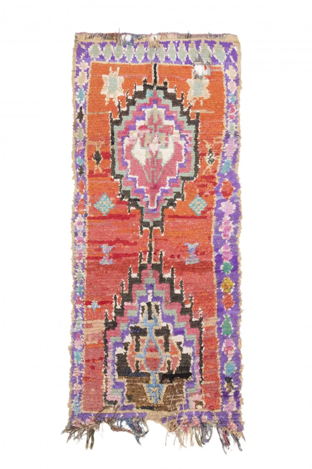 Berberyjskie Dywany Boucherouite Z Maroka 220 x 105 cm