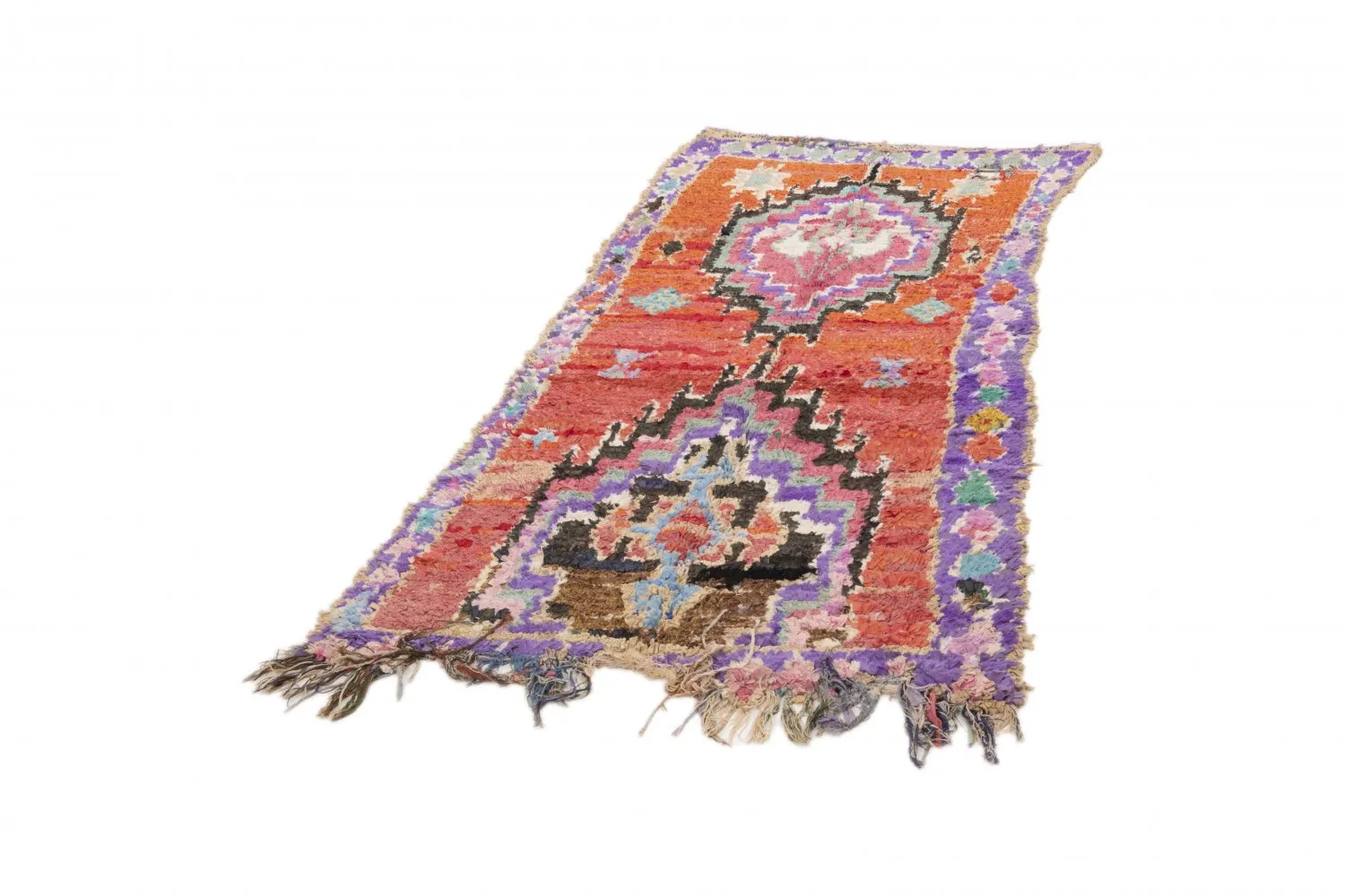 Berberyjskie Dywany Boucherouite Z Maroka 220 x 105 cm