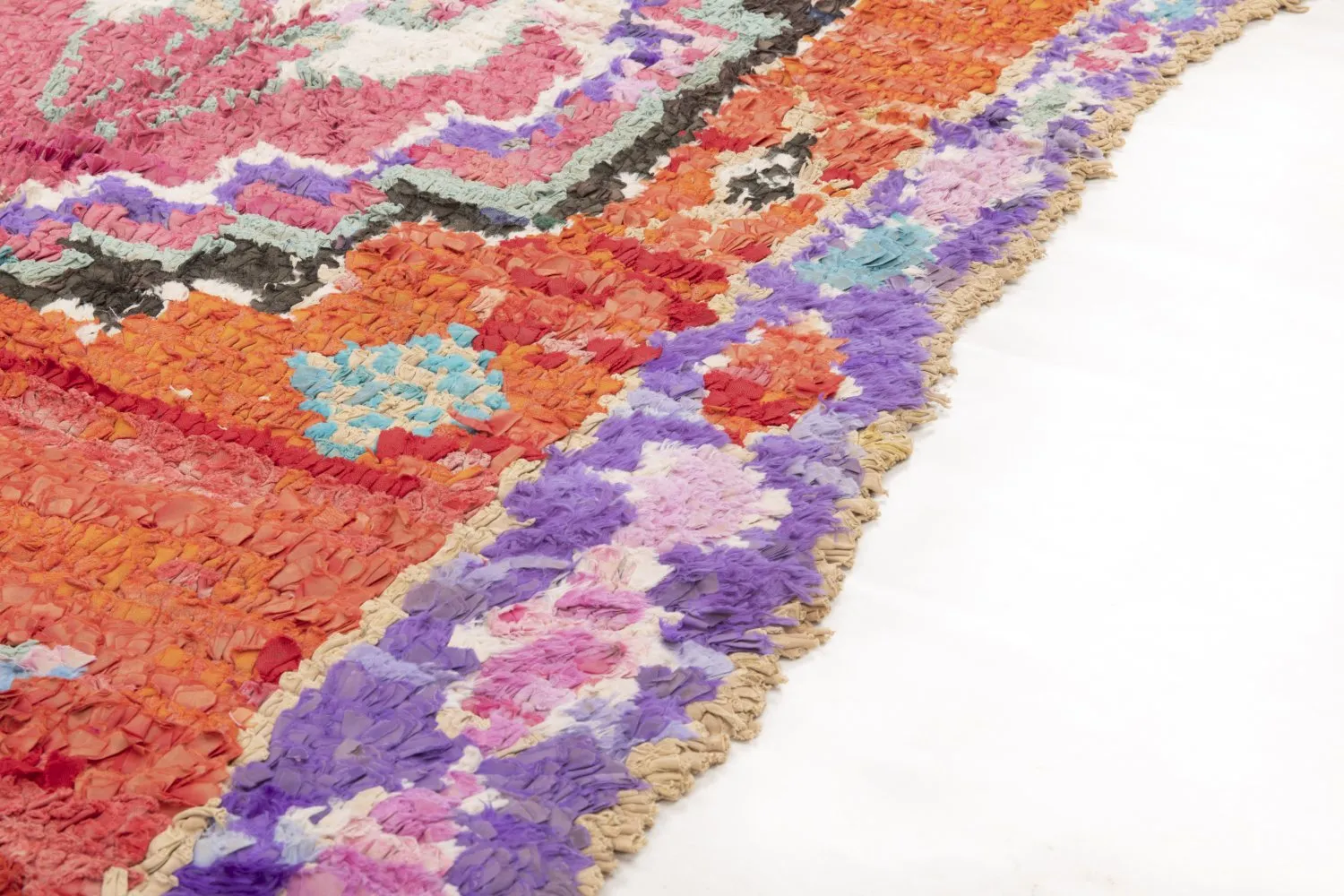 Berberyjskie Dywany Boucherouite Z Maroka 220 x 105 cm
