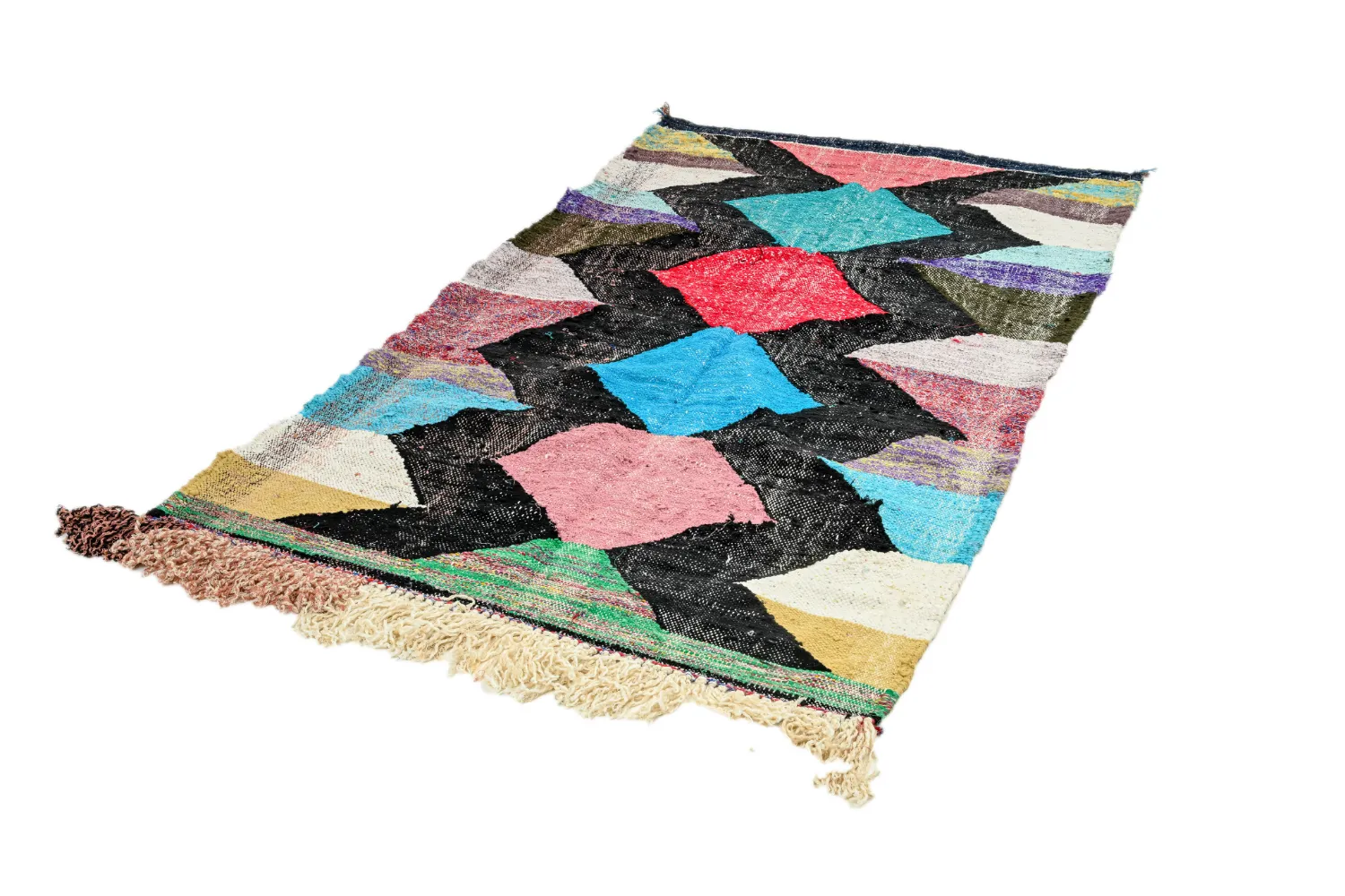 Berberyjskie Dywany Boucherouite Z Maroka 120 x 230 cm