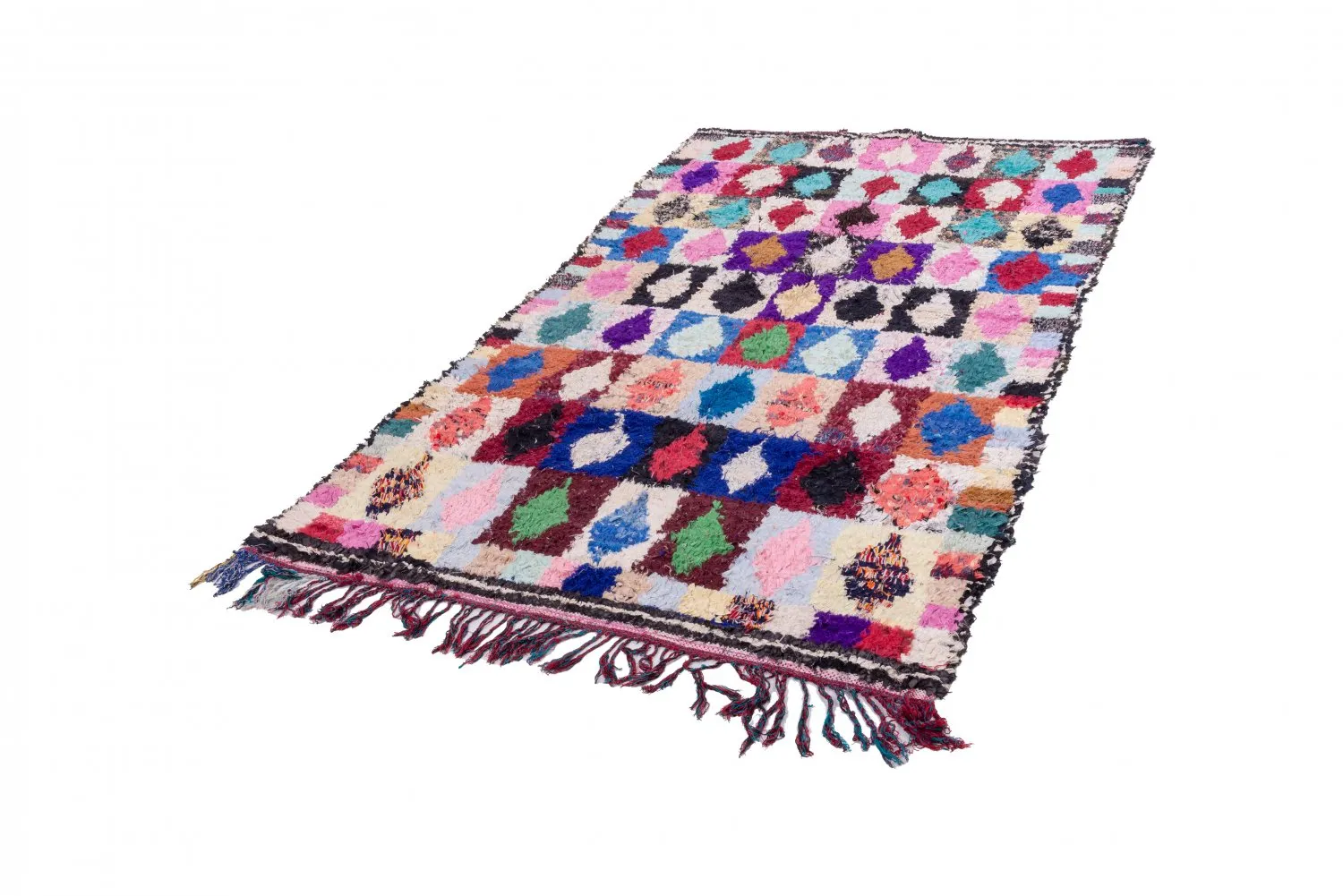 Berberyjskie Dywany Boucherouite Z Maroka 255 x 145 cm