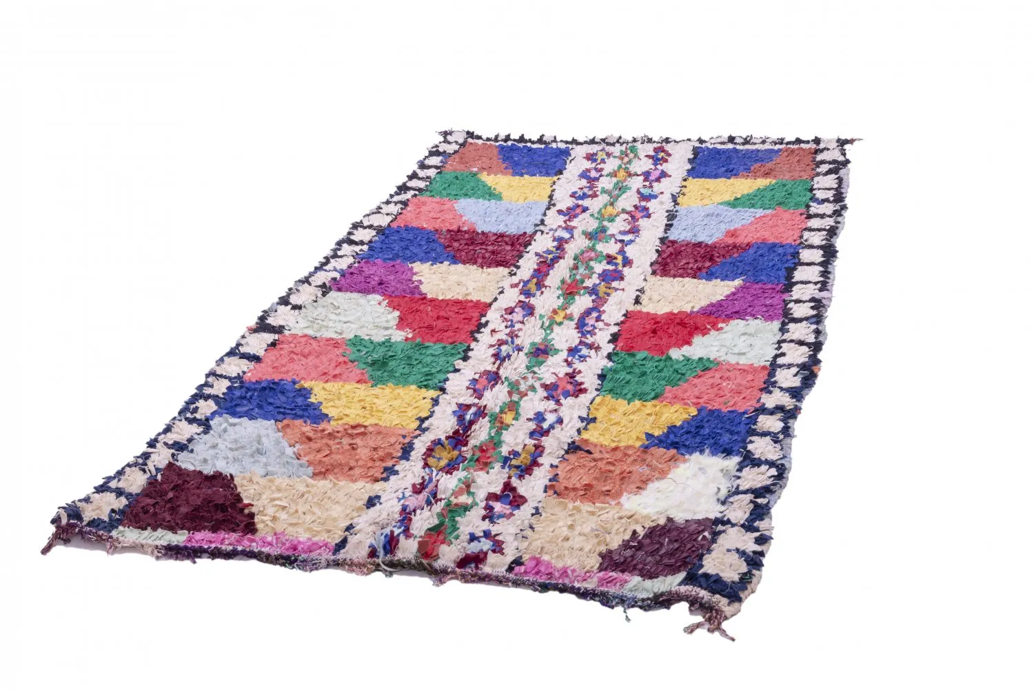Berberyjskie Dywany Boucherouite Z Maroka 205 x 115 cm