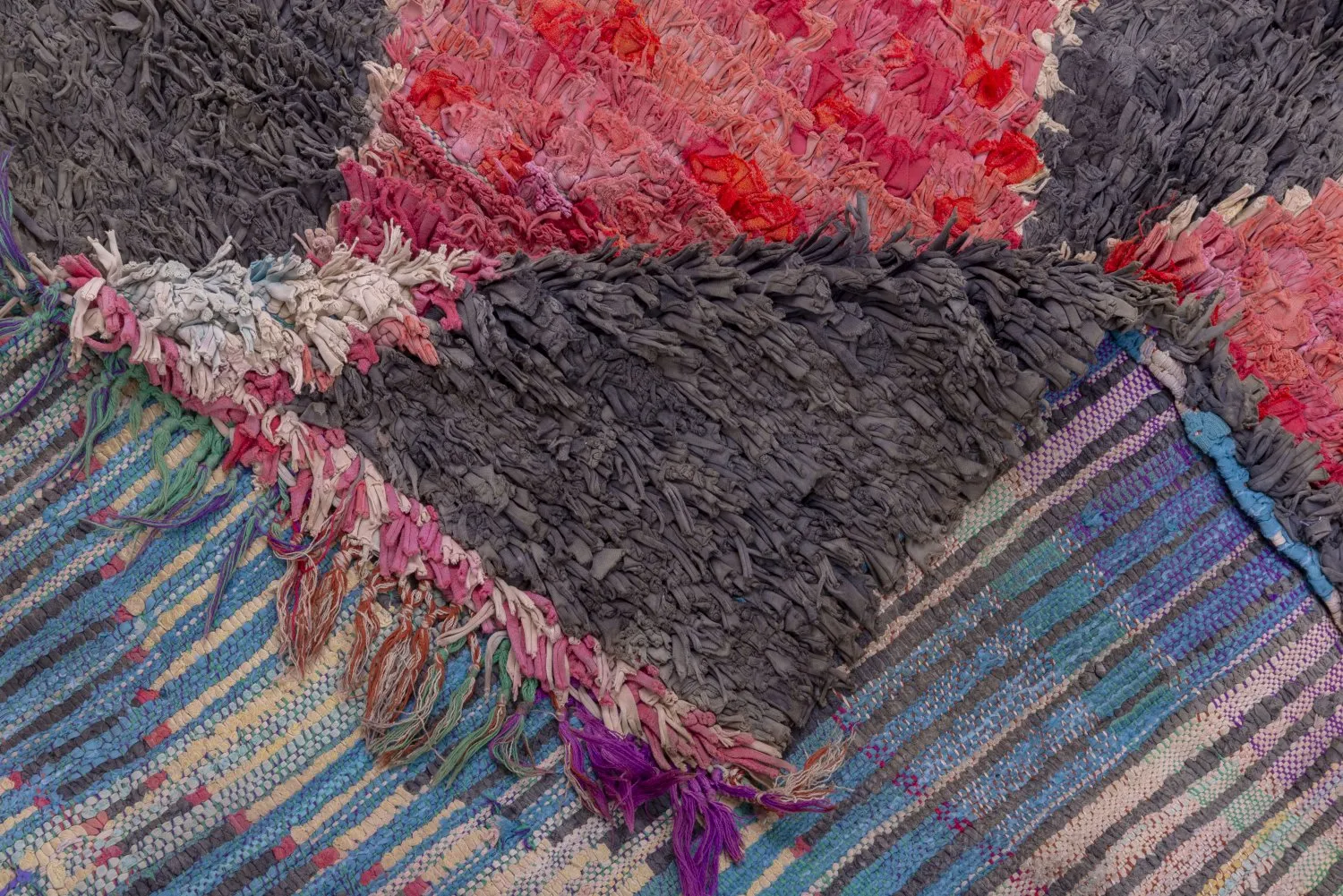 Berberyjskie Dywany Boucherouite Z Maroka 245 x 105 cm