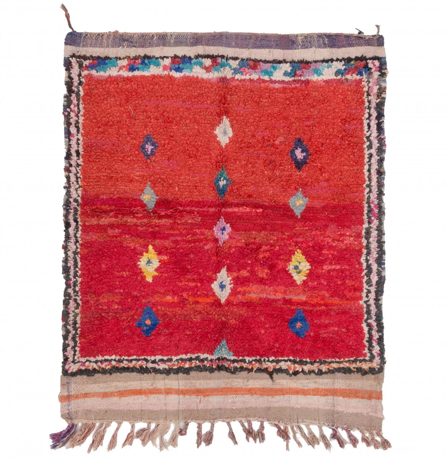 Berberyjskie Dywany Boucherouite Z Maroka 170 x 135 cm