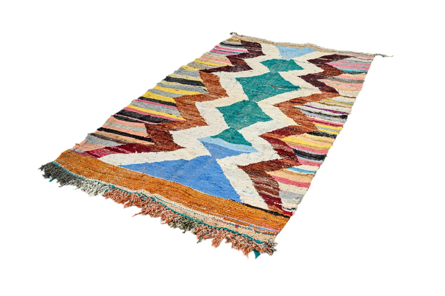 Berberyjskie Dywany Boucherouite Z Maroka 125 x 225 cm