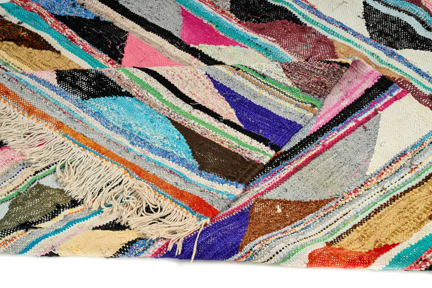 Berberyjskie Dywany Boucherouite Z Maroka 145 x 250 cm