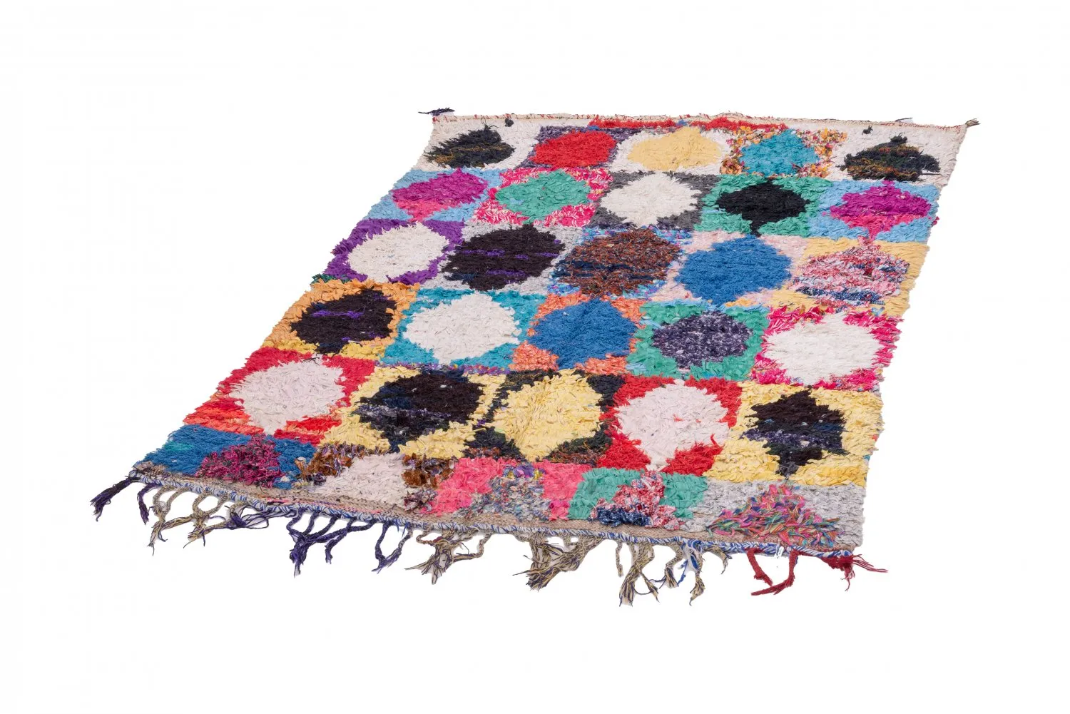 Berberyjskie Dywany Boucherouite Z Maroka 210 x 130 cm