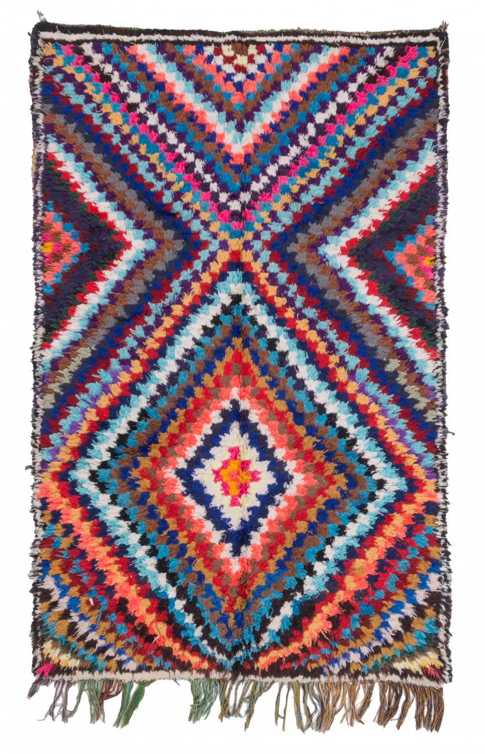 Berberyjskie Dywany Boucherouite Z Maroka 210 x 140 cm