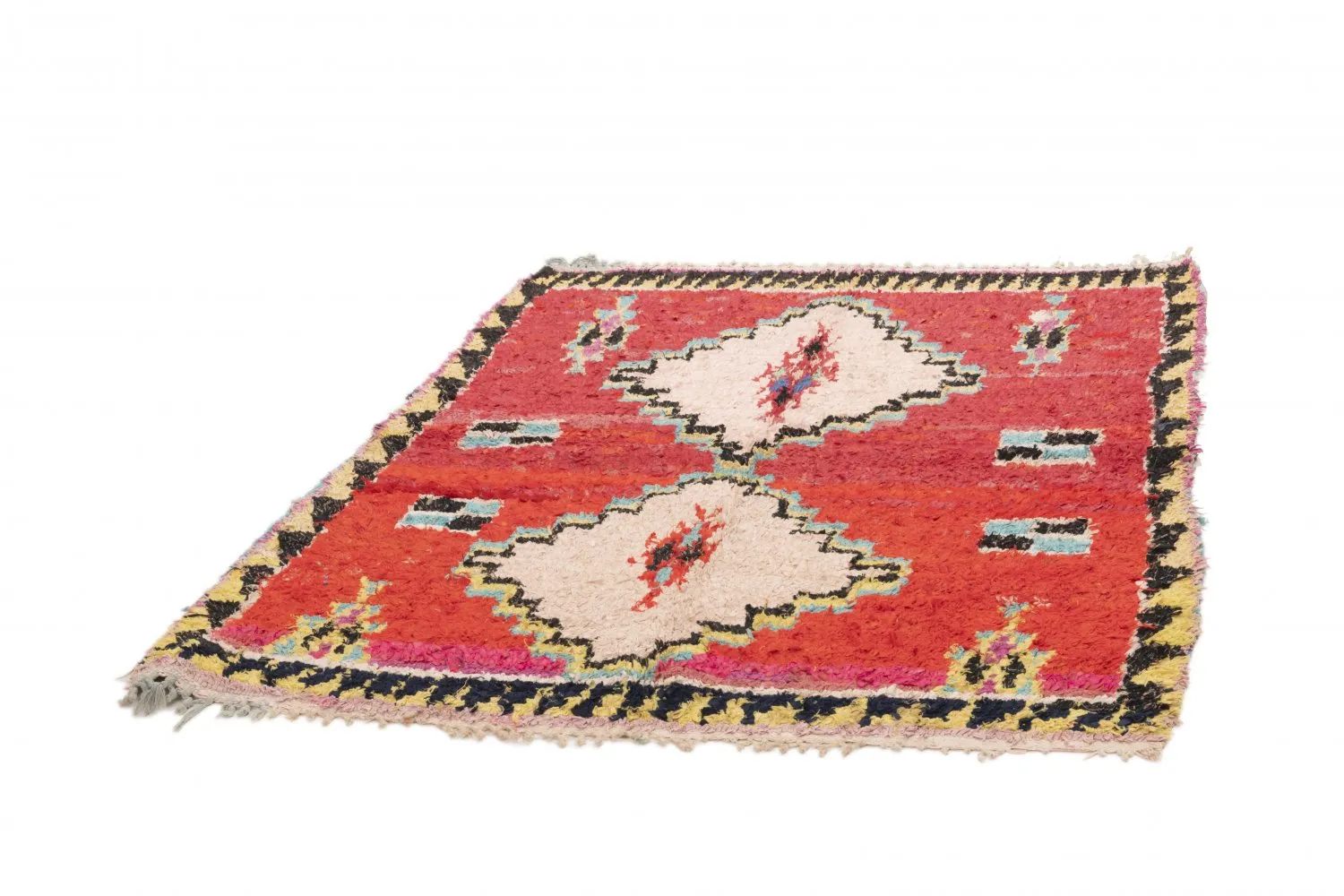 Berberyjskie Dywany Boucherouite Z Maroka 145 x 115 cm