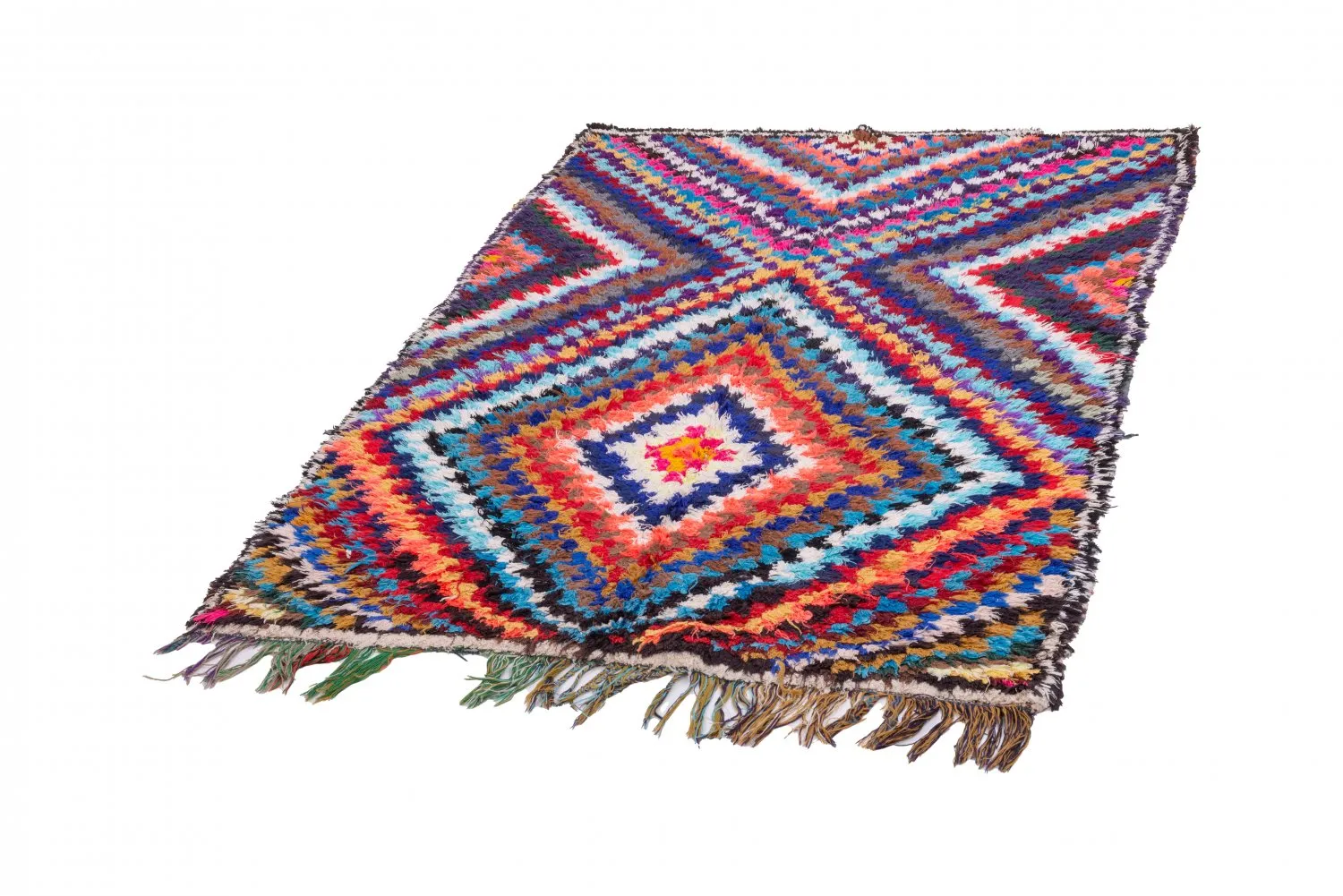 Berberyjskie Dywany Boucherouite Z Maroka 210 x 140 cm