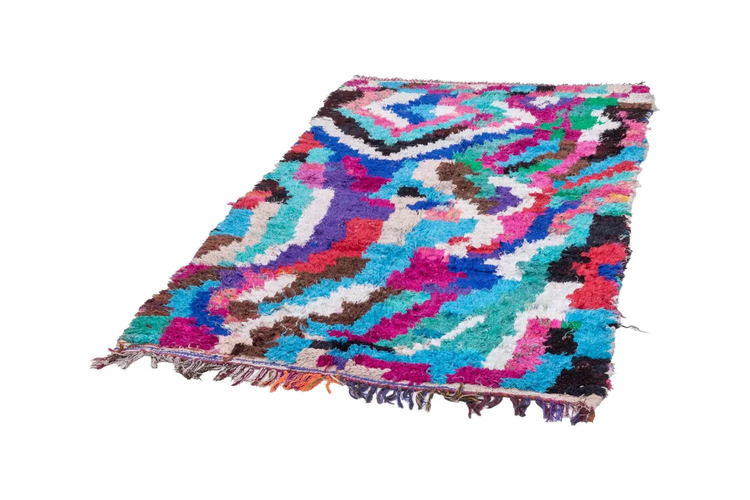 Berberyjskie Dywany Boucherouite Z Maroka 210 x 120 cm