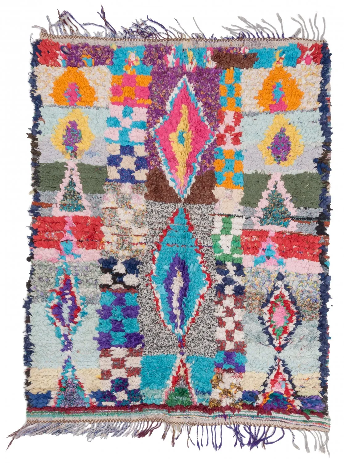 Berberyjskie Dywany Boucherouite Z Maroka 195 x 150 cm