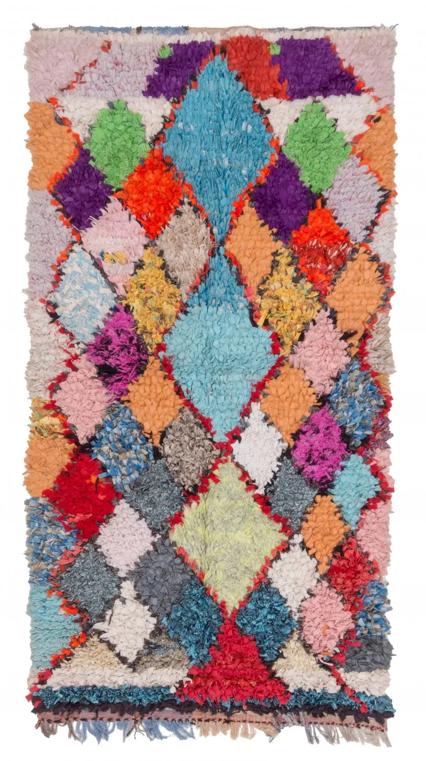 Berberyjskie Dywany Boucherouite Z Maroka 215 x 110 cm