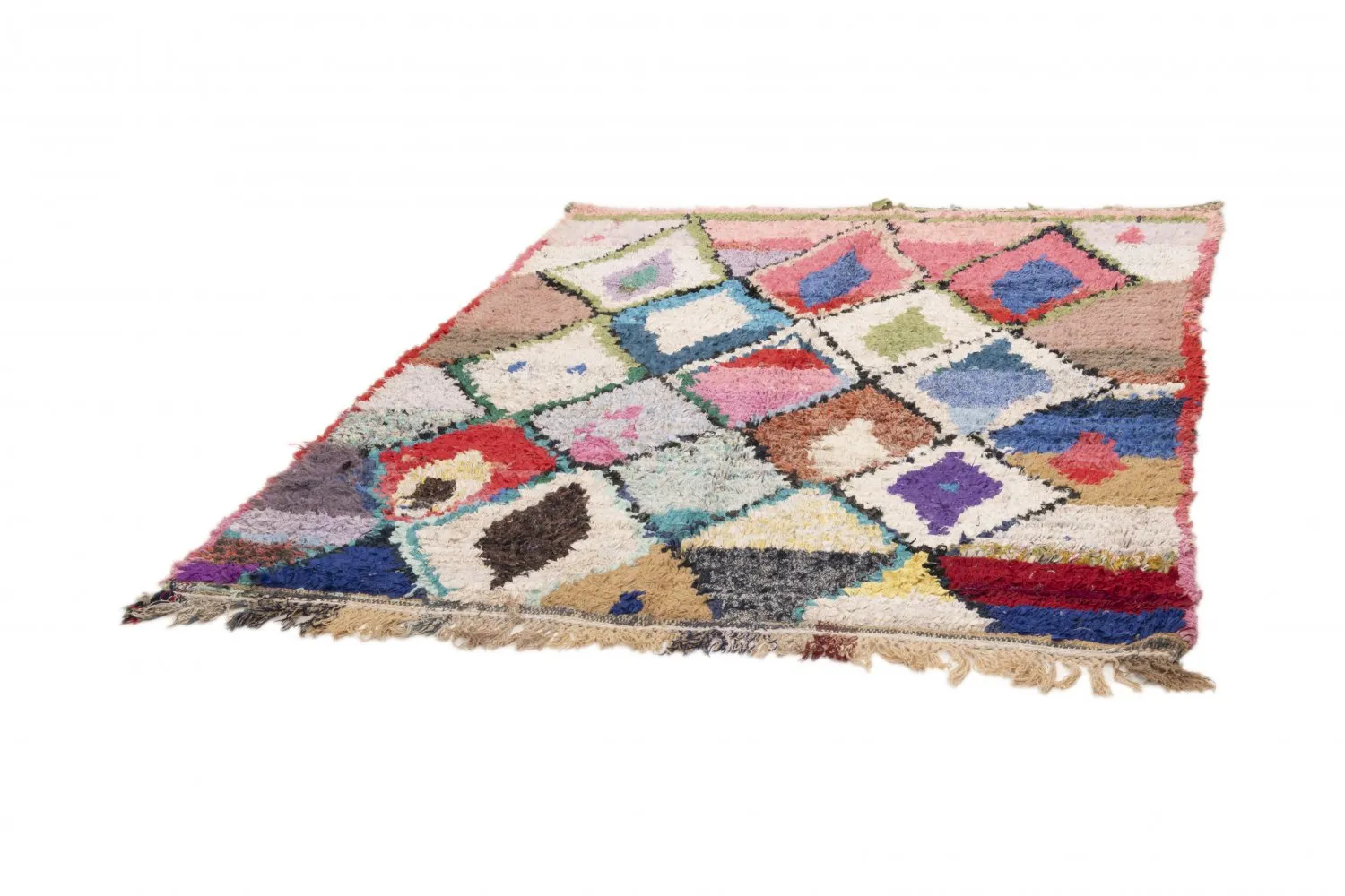 Berberyjskie Dywany Boucherouite Z Maroka 195 x 165 cm