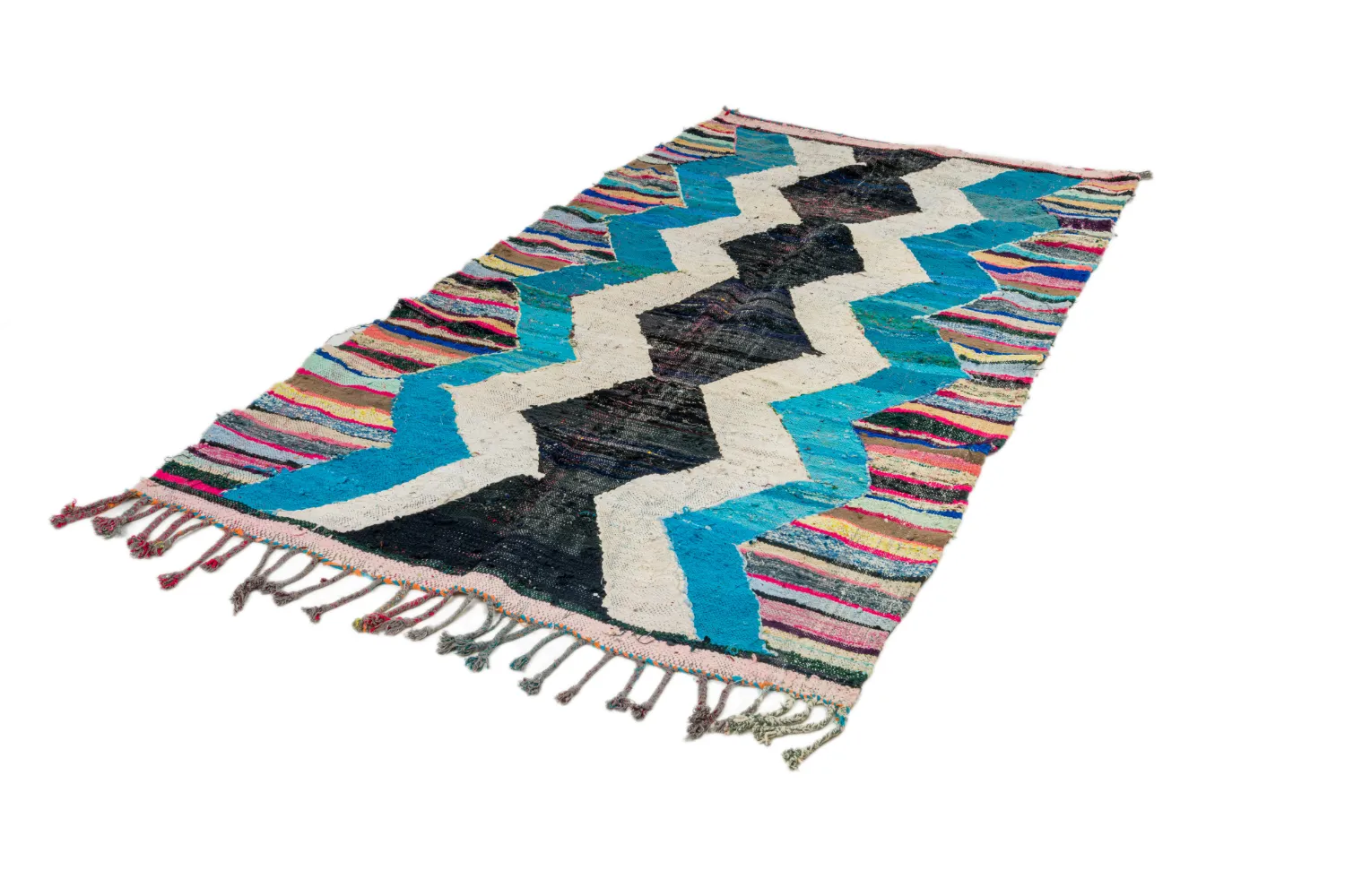 Berberyjskie Dywany Boucherouite Z Maroka 140 x 255 cm