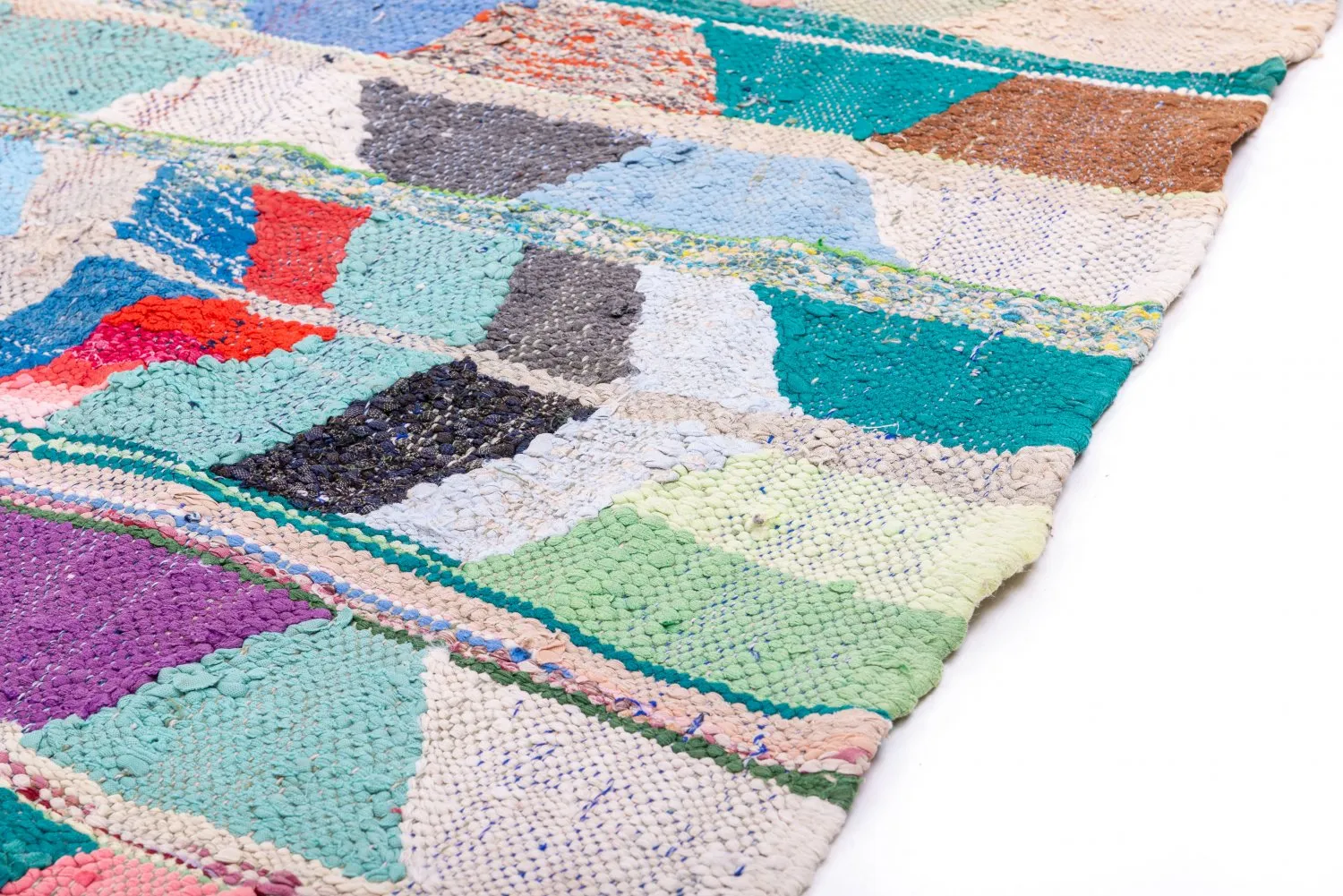 Berberyjskie Dywany Boucherouite Z Maroka 250 x 130 cm
